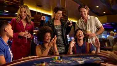 Group of people playing at a table game