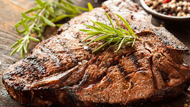 steak on wood
